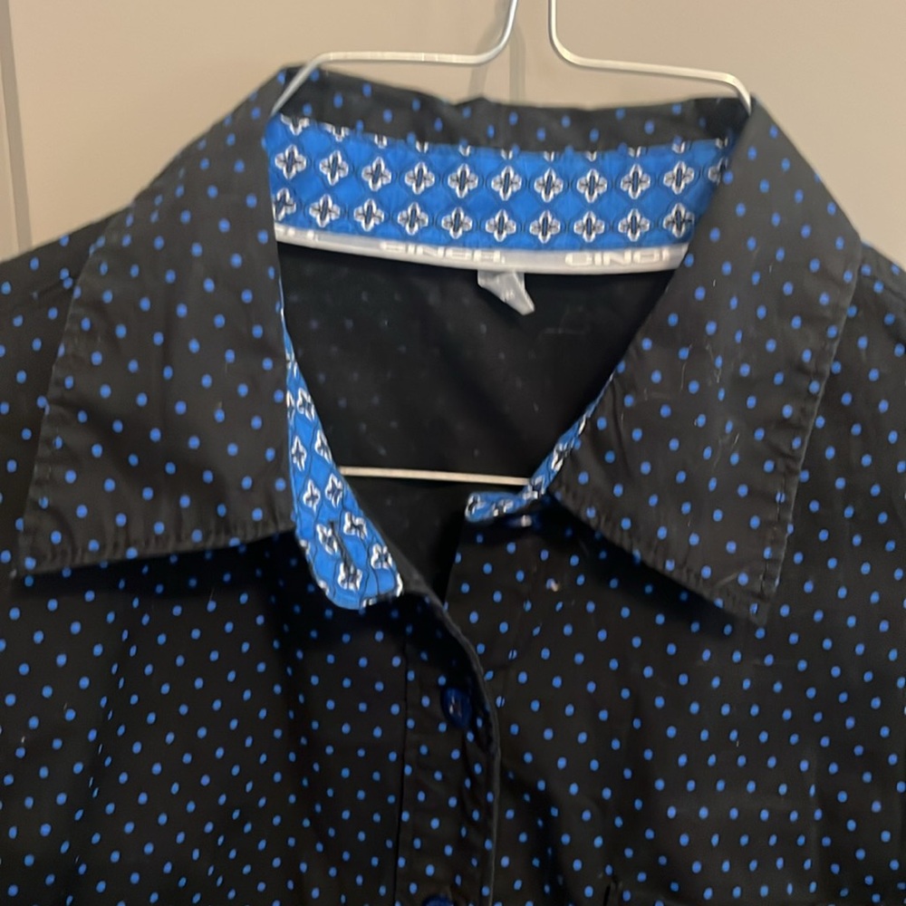 Cinch Blue Patterned Button-Up Shirt - Picture 4 of 4